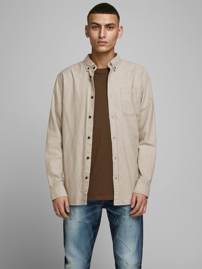 JJEMELANGE Shirts - Oatmeal